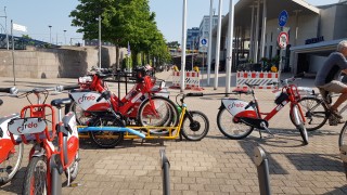 Nachhaltige Mobiltät Fahrradverleih Transport